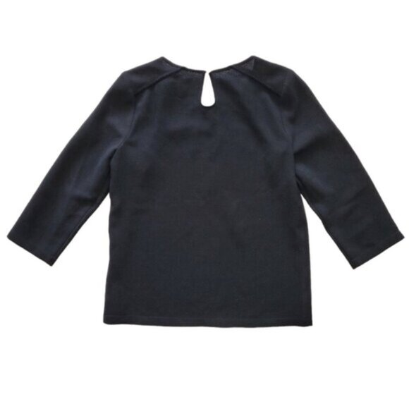 Madewell et SEZANE Colette Black Top with Gold Buttons Size XS - Picture 3 of 12